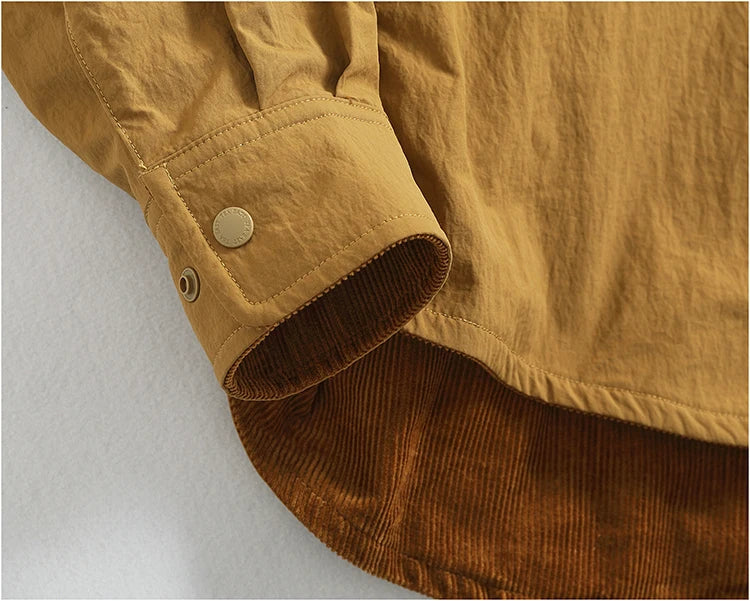 Veste Cargo Réversible Homme A+B – Poches Multiples Casual Américain Automne Hiver