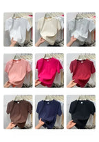 Summer Plus Size T Shirts for Women High Quality Solid Casual Female Korean Streetwear Tees Unisex Basic Solid Young Cool Tops