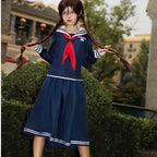 Adult Women Toko Fukawa Cosplay Costume Danganronpa JK Uniform with Glasses Halloween Carnival Dress Up Suit