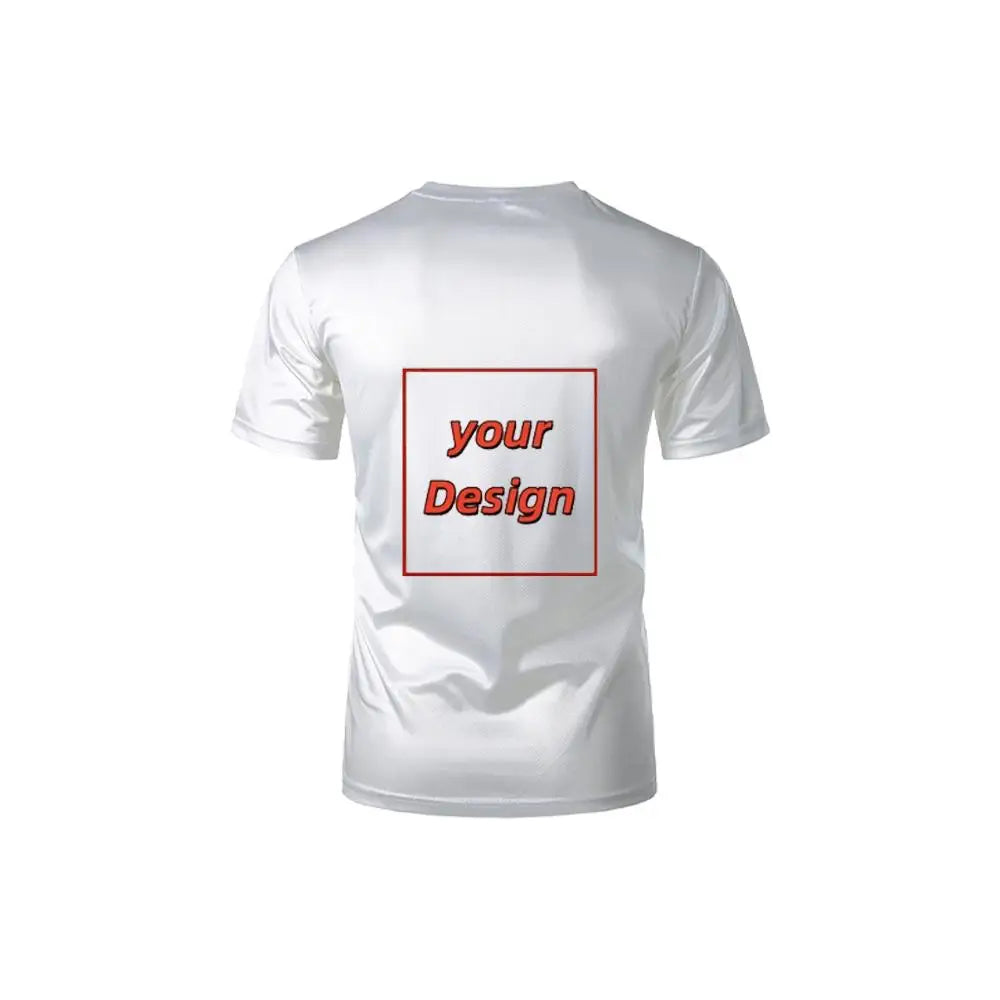 Customizable DIY T-shirts For Men And Women Personalized Logo Print Tees Summer Outdoor Breathable Quick-drying Sportswear