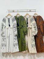 European Retro Ethnic Style Dress for Women in Spring and Autumn,