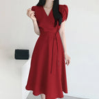 Women Fashion OL Work Sundress ZANZEA Elegant Summer Short Sleeve