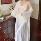 Princess Style Robe Set 2Pcs Vestidos De Novia Nightgown Sexy Lace