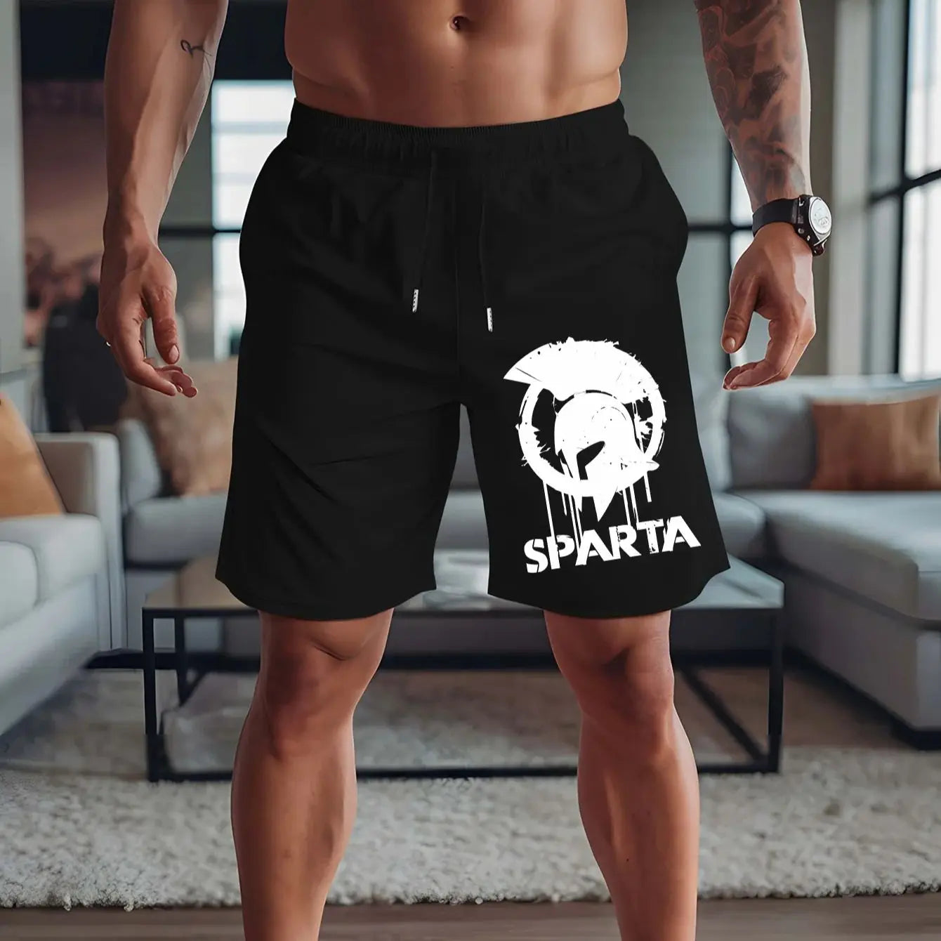 Short de Sport Homme – Casual Confortable Été Coton-Polyester XS-XXL