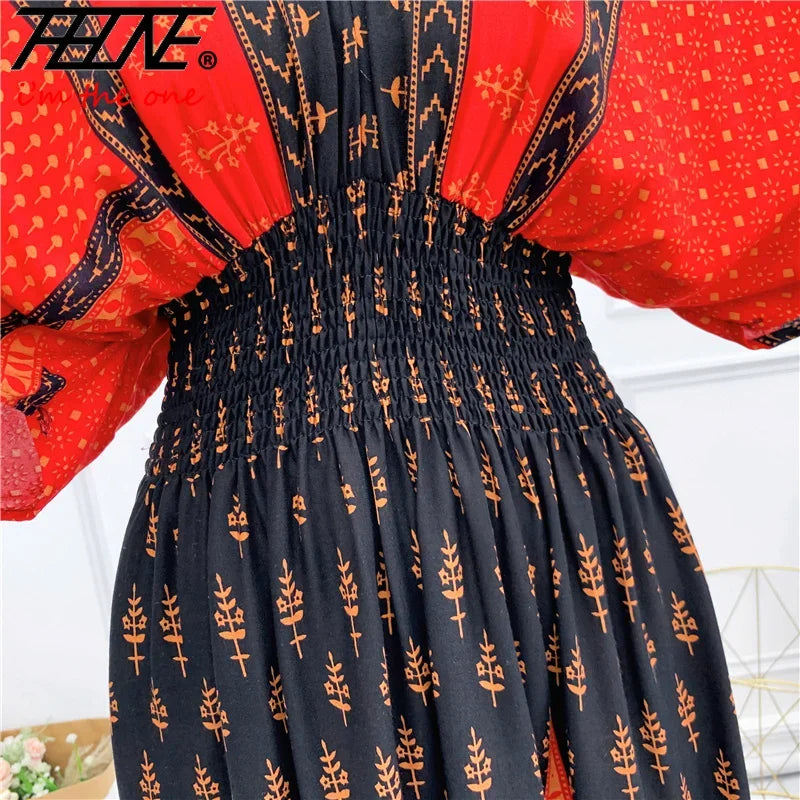 Robe Longue Bohème Imprimée