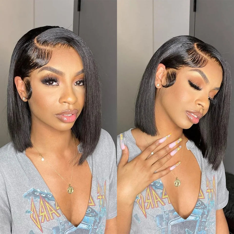 12A Malaysian Straight Bundles With Closure 3 Bundles With Closure Unprocessed Virgin Short Bob Tissage Bouclé Cheveux Humain