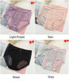 Women Transparent Lace Panties Large Sizes with High Waist Summer