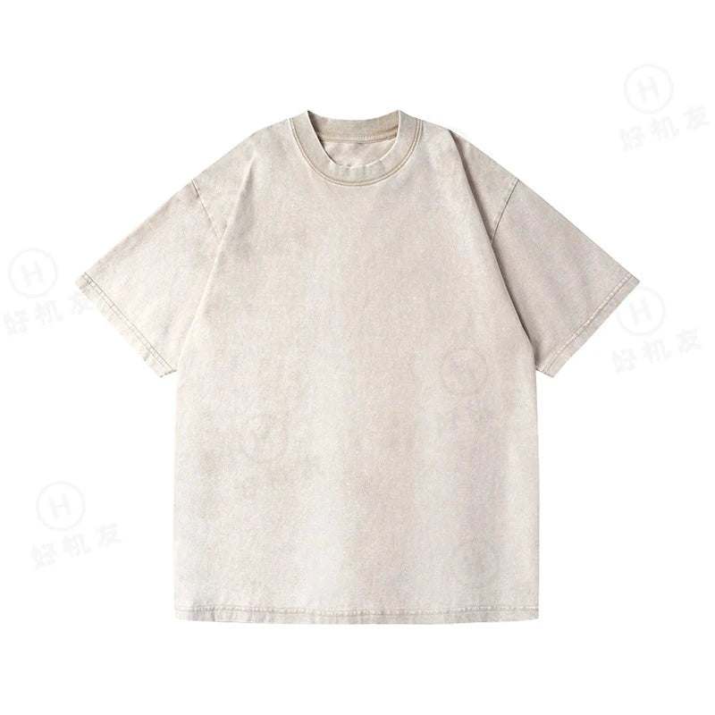 High Quality American Vintage Washed Old T-shirt, Summer Cotton Kids Baby Boys Girls Short-sleeved Tops Kids Clothes Wholesale