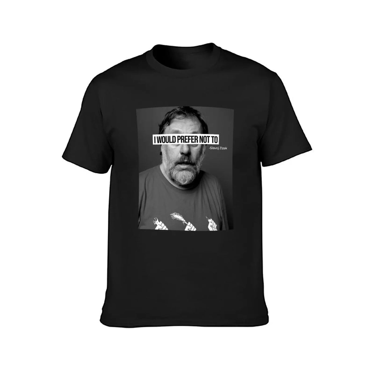 T-shirt Slavoj Žižek « I Would Prefer Not To » – Streetwear graphique