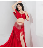 Belly Dance Costume Dance Wear Adult Belly Dance Lesson Wear Dress Suit Practice Clothes Skirt Bellydance Professional Dancing