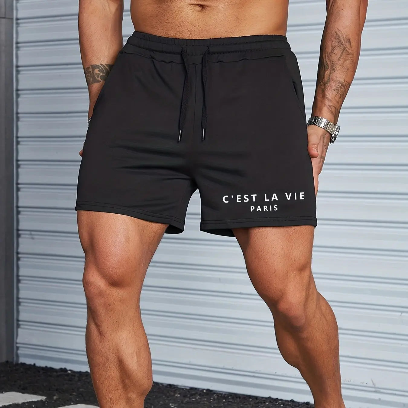 Short de Sport Homme – Casual Confortable Été Coton-Polyester XS-XXL