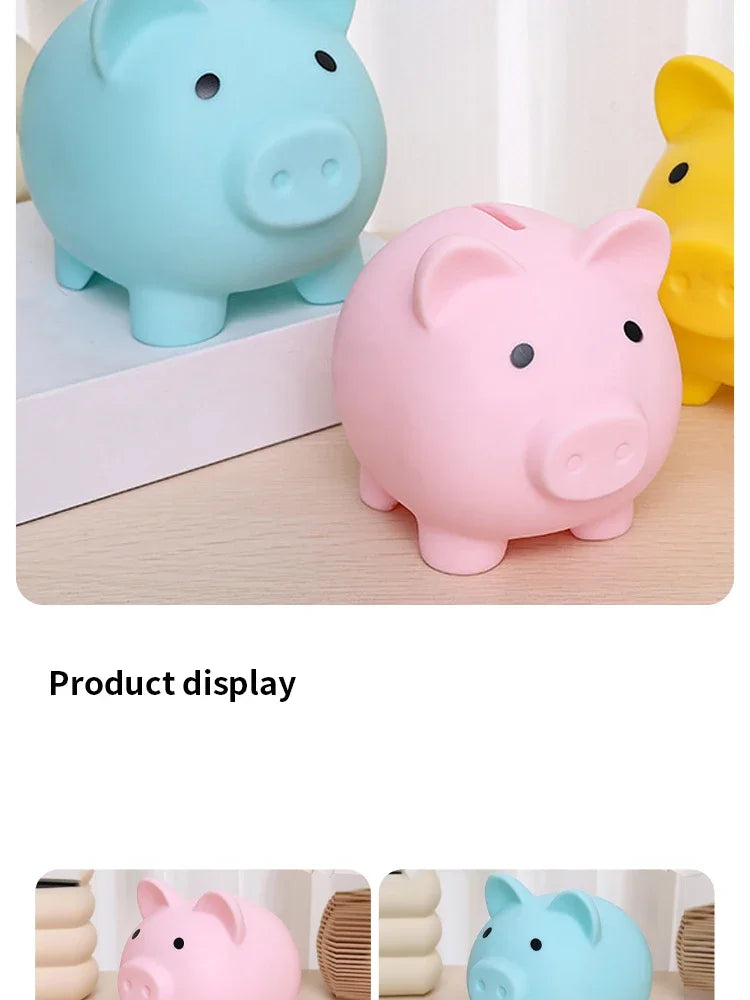Adorable Piggy Bank Savings Jar Silicone Unbreakable Children's Money Box Boys & Girls Money-Saving Home Decor