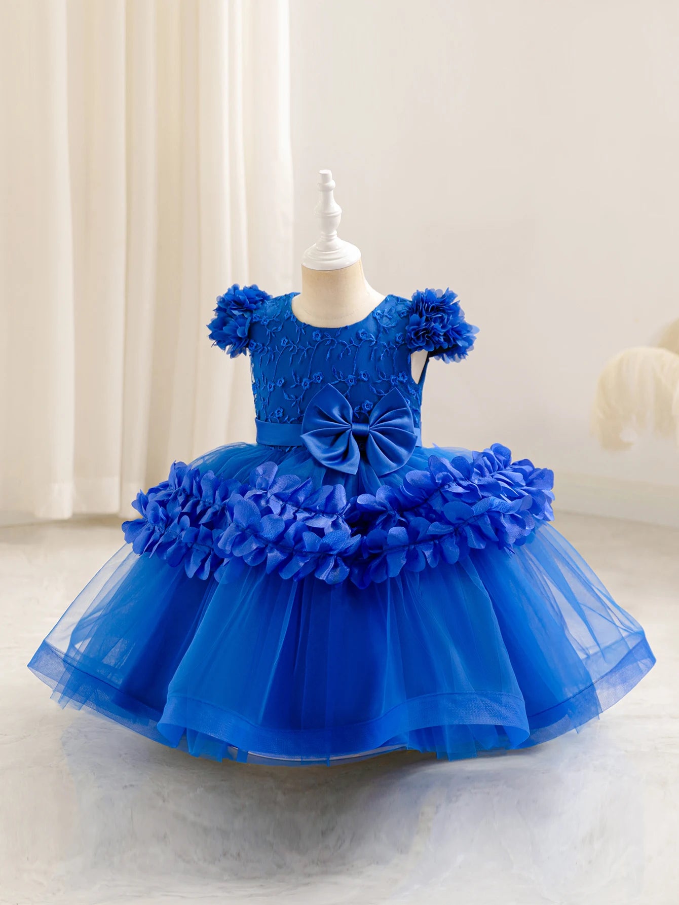 European and American children's lace princess dresses, festive puffy skirts, gauze dresses, floral dresses for baby girls