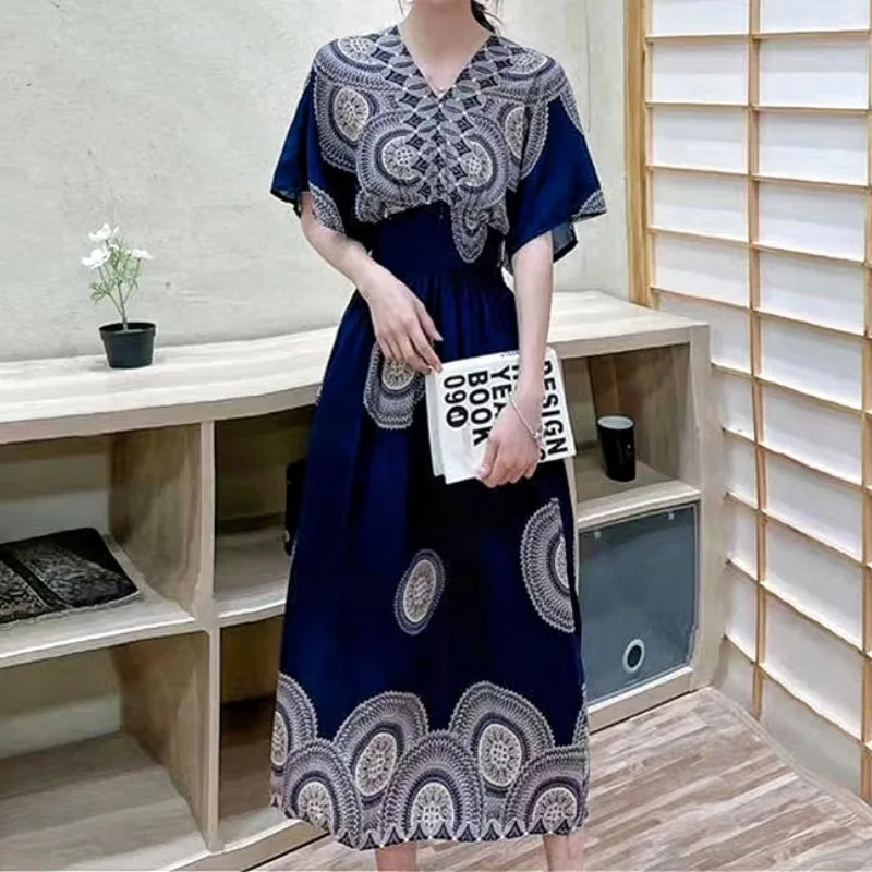 Robe Longue Bohème Imprimée