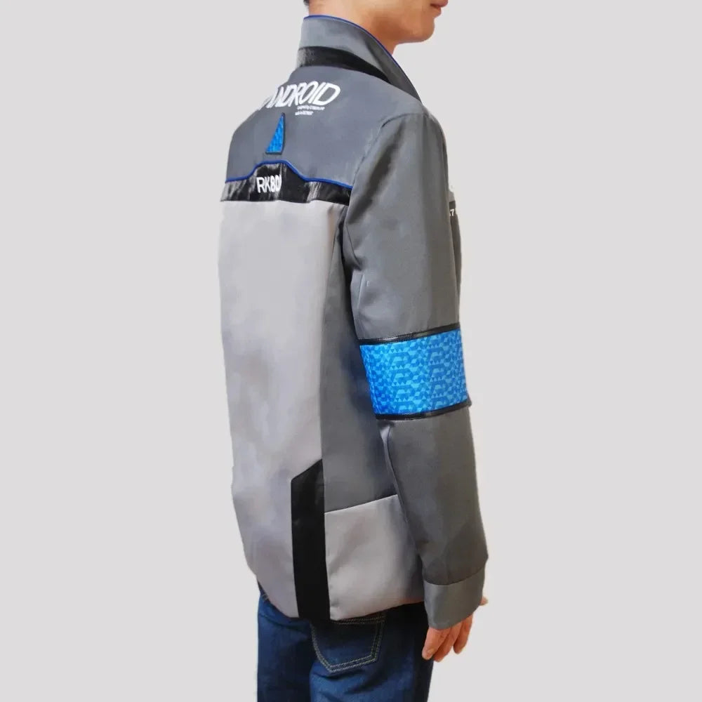 Unisex Adult Detroit Become Human Connor Replica Cosplay Outfit Classic RK800 Long Coat Masquerade Fancy Dress