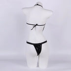 Body Lingerie Femme — Cuir & Dentelle, Dos Nu, Grande Taille