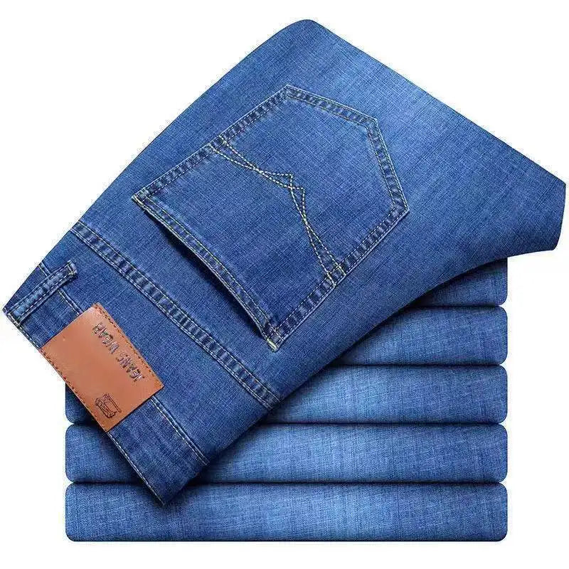 Jean homme coupe droite – Denim délavé streetwear