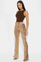 Jean femme taille haute – Coupe droite