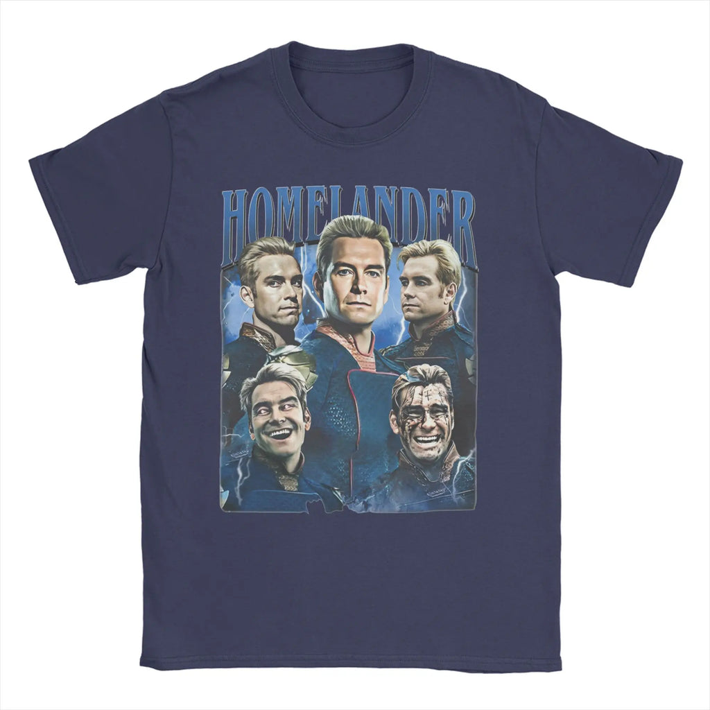 Vintage The Boys Homelander Saving America  T-Shirt for Men Crew Neck Cotton T Shirt  Short Sleeve Tee Shirt Gift Idea Clothes