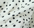 YENKYE French Style Retro Polka Dot Deep V Halter Dress Women Sexy
