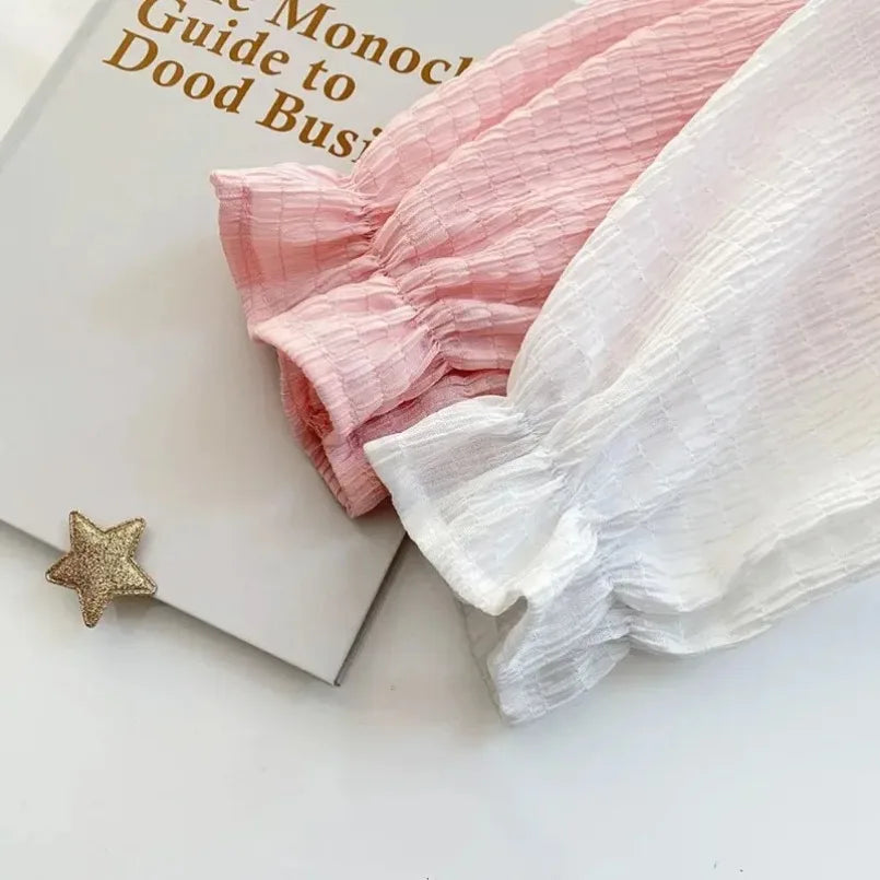 Retail 2024 Baby Girls Fall Fashion Princess Teenage Pink Blouse New  Kids Sweet Lace  Long Sleeve Top 6-12T