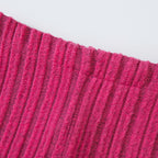 Baby Girl Clothes Set 3-8Y Knitted Long Sleeve Tops + Pants Kids Ribbed Jumpsuit Autumn Winter Warm Outfit Children Clothing