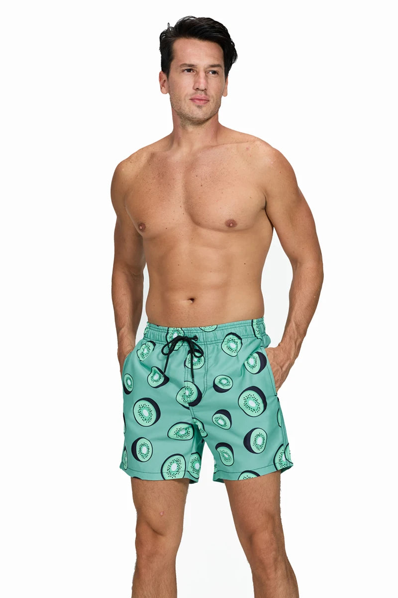 ESCATCH Fast Dry Men's Board Shorts Vertical Stripe New Arrival 2026 Summer Beach Surfing Breathable Mesh Liner Plus Size Shorts