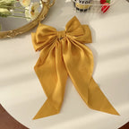 Barrette grand nœud à longs pans – Effet satiné