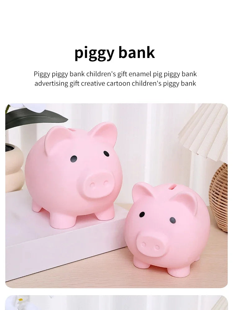 Adorable Piggy Bank Savings Jar Silicone Unbreakable Children's Money Box Boys & Girls Money-Saving Home Decor