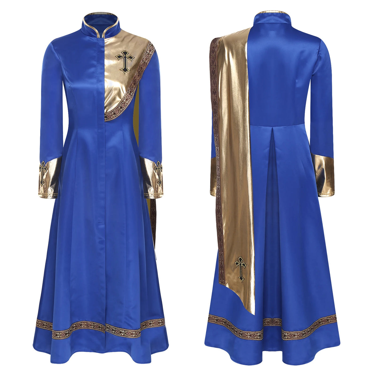 Robe longue femme asymétrique – Détails brillants