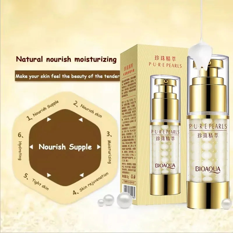 25g BIOAQUA Pearl Essence Moist Tender Smooth Essence Nourishes Moisturize Hydrate Repair Face Cream Facial Skincare Product