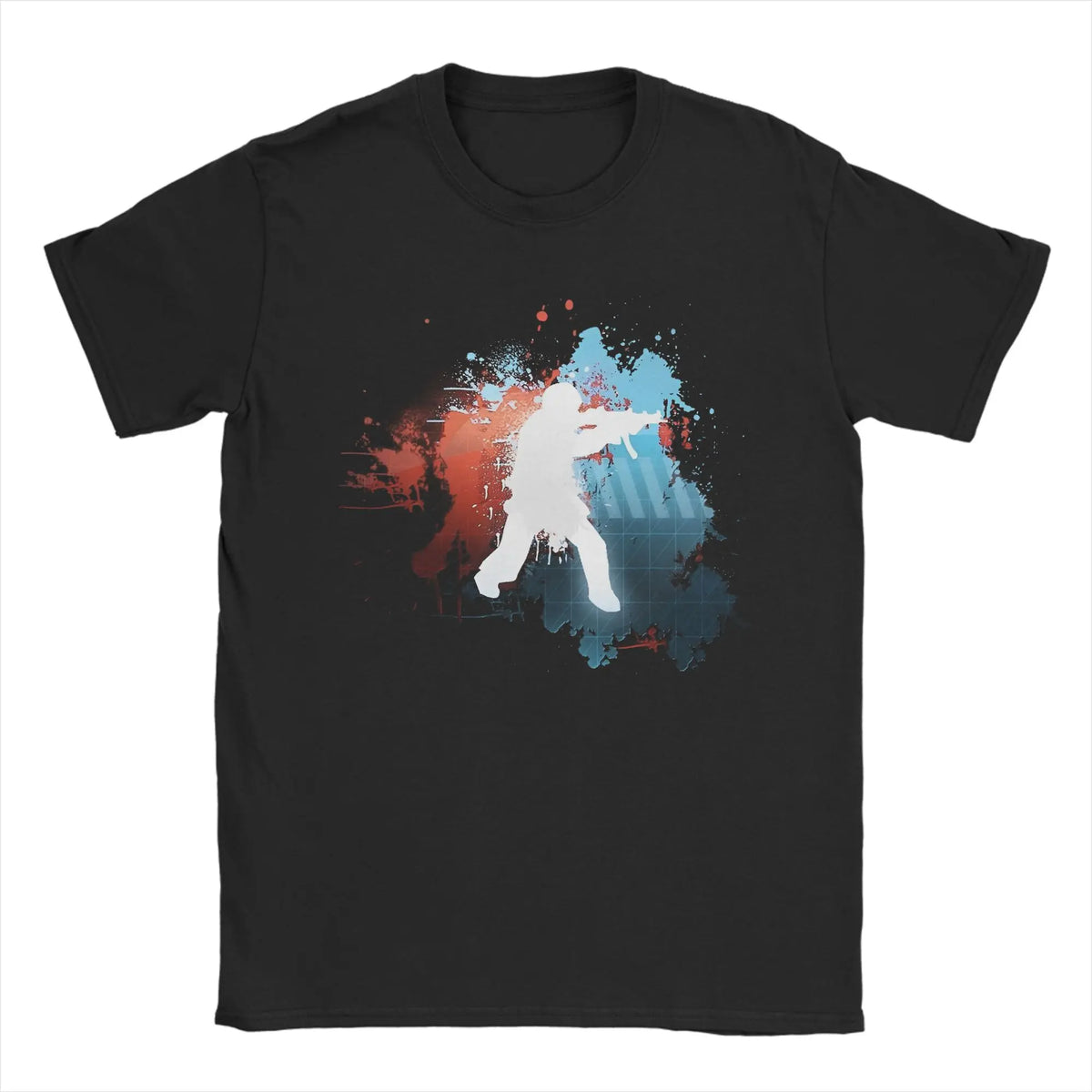Men's T-Shirts Counters Shooting Striking Go Awesome Cotton Tee Shirt Short Sleeve Game Silhouette T Shirts O Neck Clothes Gift