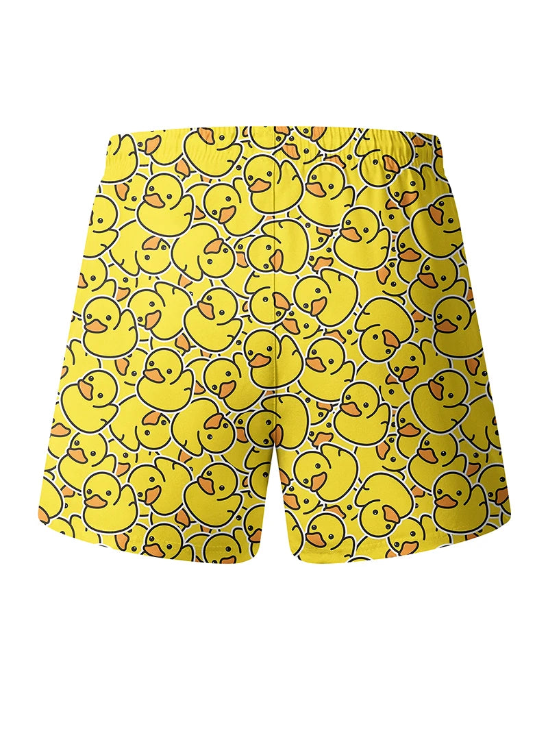 3D Print 2 in 1 Mens Swim Trunks Summer Quick Dry Beach Shorts with Phone Pocket Swimwear Swimsuit Bathing Suit  Board Shorts