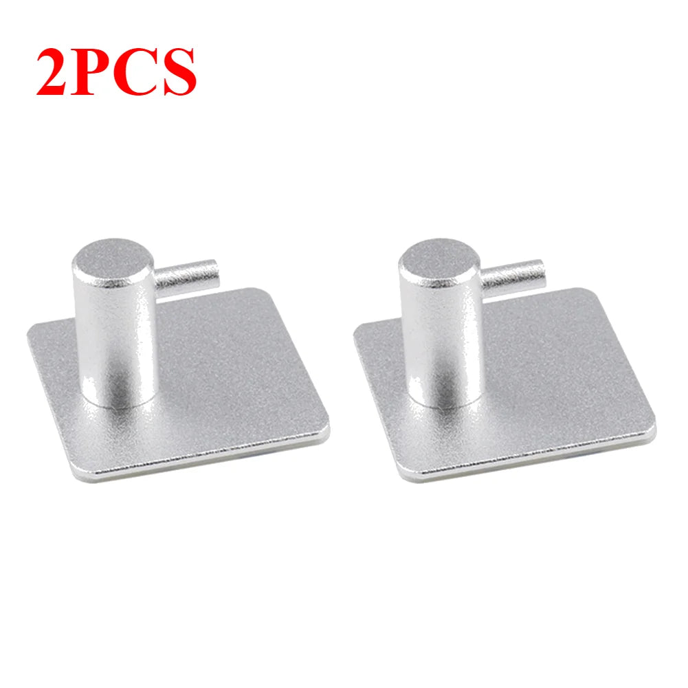 Crochets Muraux Autocollants Inox – Porte-Manteau Serviettes Salle de Bain