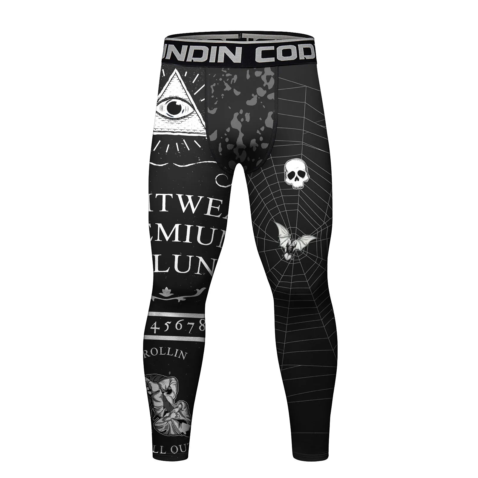Legging Compression MMA Homme – BJJ Kickboxing Fitness Impression 3D