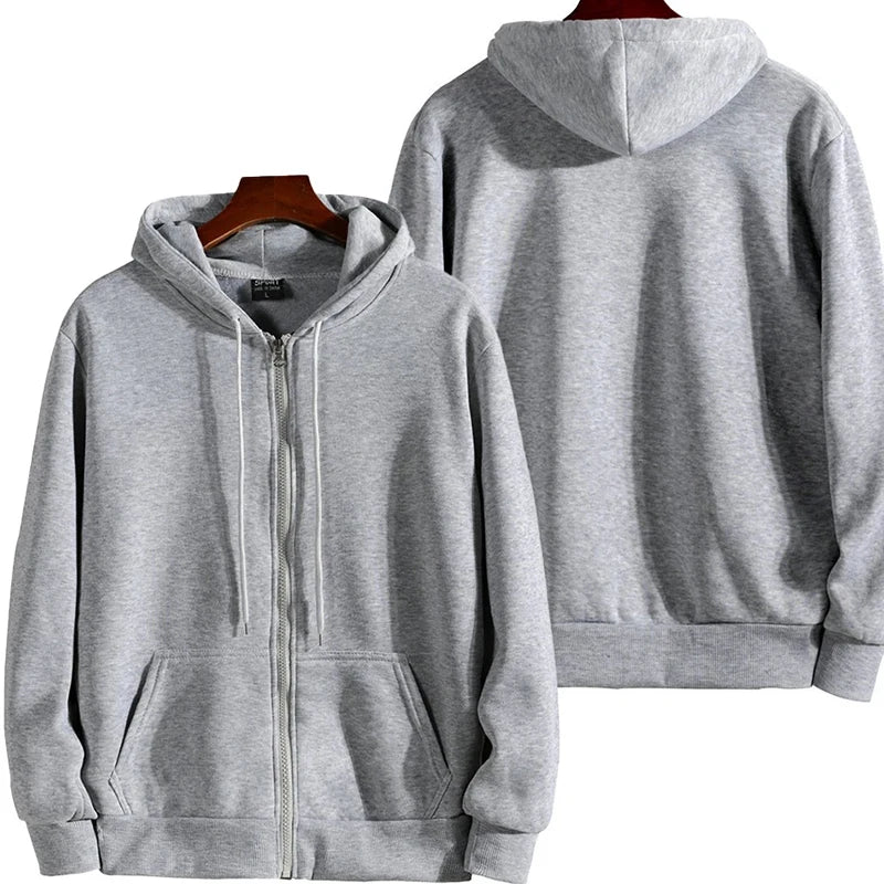 Hoodie homme zippé – Coton et polyester