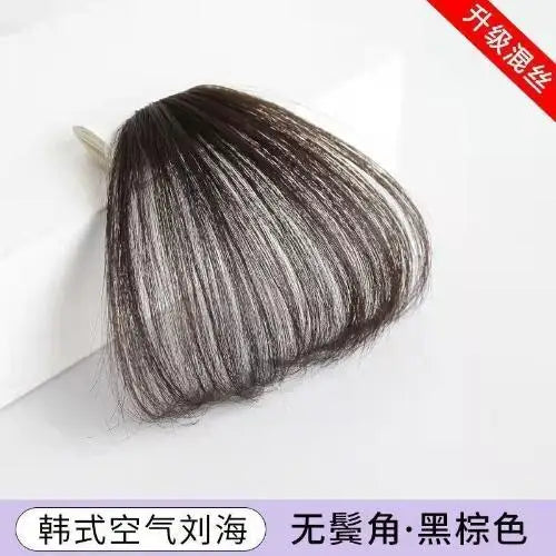Fake Air Bangs Hair Clip-In Extension Synthetic Hair Fake Fringe Natural False Hairpiece Women Clip in Bangs Hair Styling Tools