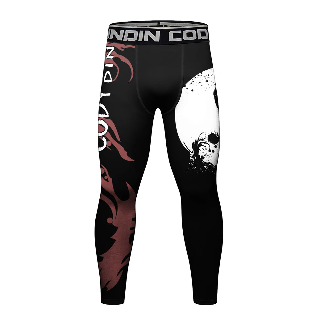 Legging Compression MMA Homme – BJJ Kickboxing Fitness Impression 3D