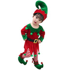 Enfant Elf Costume Christmas Toddler Niño Red Velvet Holiday Elfs Outfit Fancy Dress Up Costumes For Enfants New Arrivals 2026