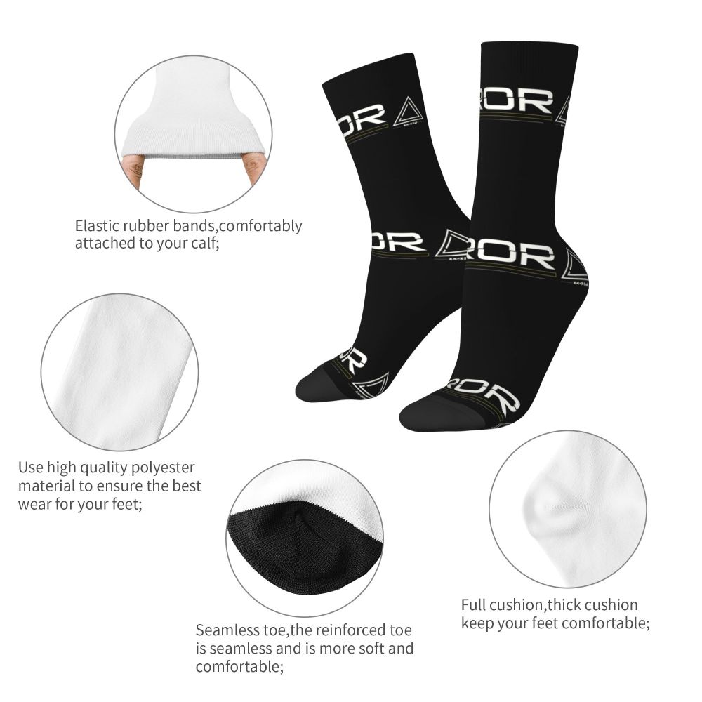 Techwear Men's Crew Socks Unisex Fun Japanese Future Tech Street Wear Style Spring Summer Autumn Winter Dress Socks