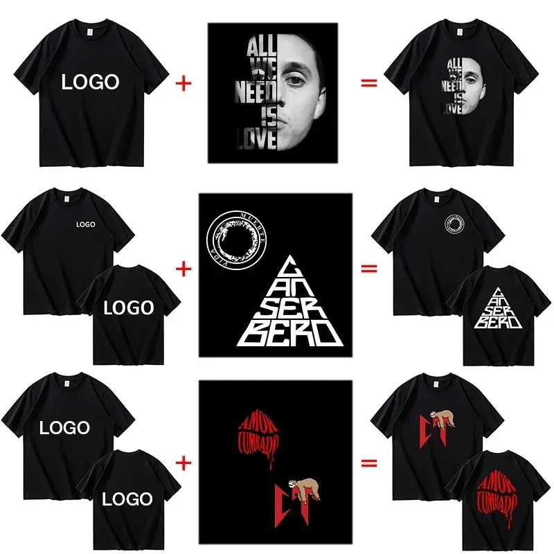 T-shirt imprimé unisexe Y2K – 100 % coton streetwear