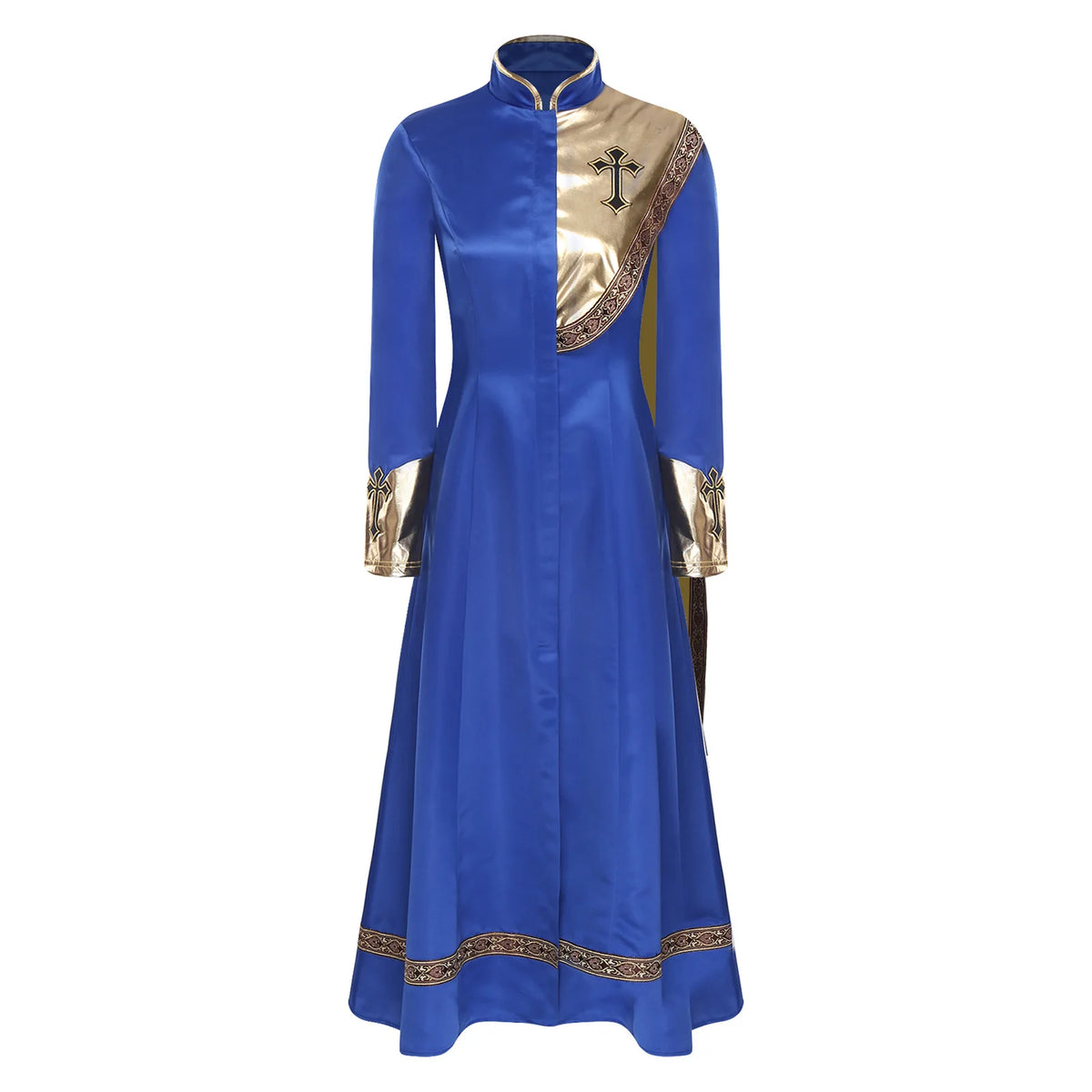Robe longue femme asymétrique – Détails brillants