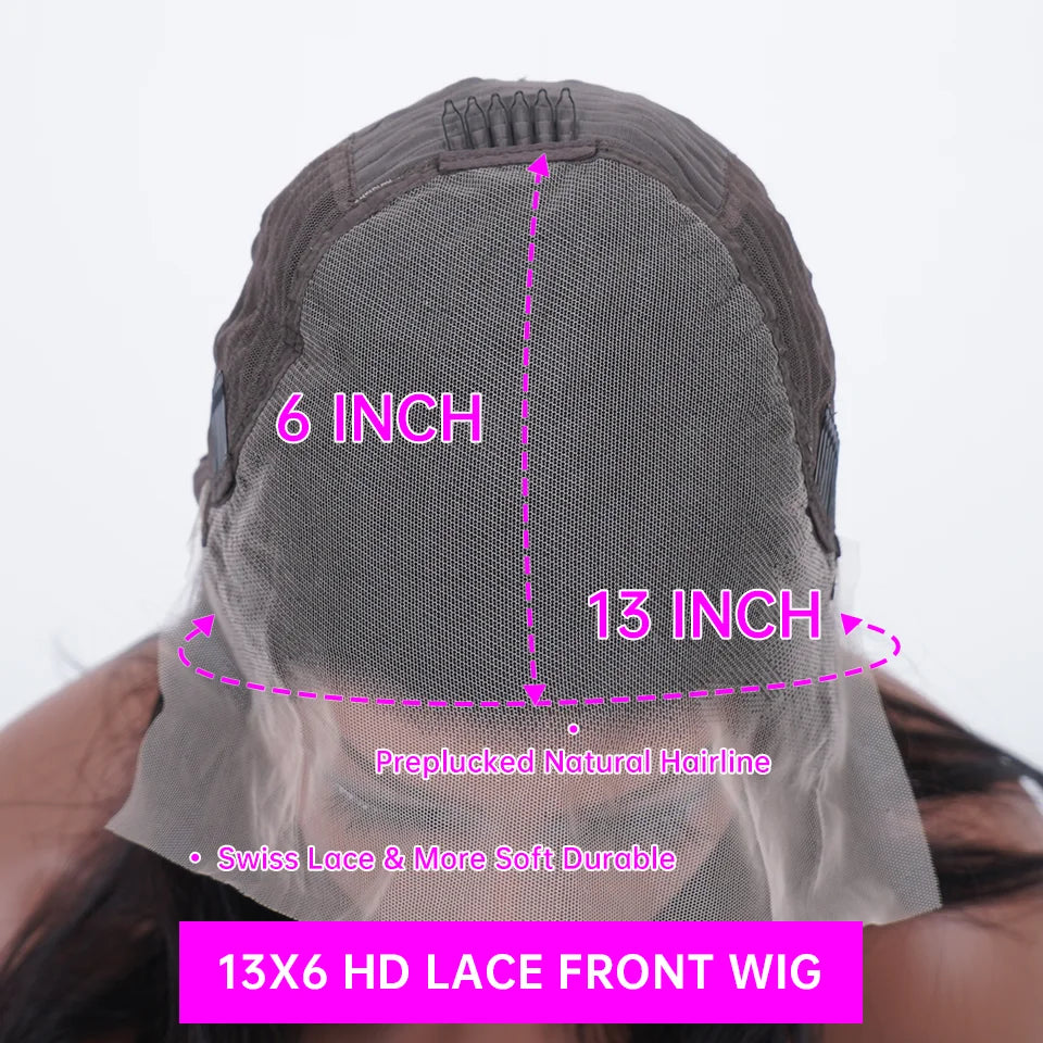 Deep Wave Frontal Wig 13x4 13x6 Hd Lace 30 Inch Chocolate Brown Curly Lace Front Human Hair Water Wave Brazilian Wigs For Women