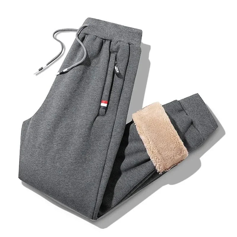 Pantalon Jogging Homme Polaire Chaud – Cordon Taille Élastique Hiver Confort