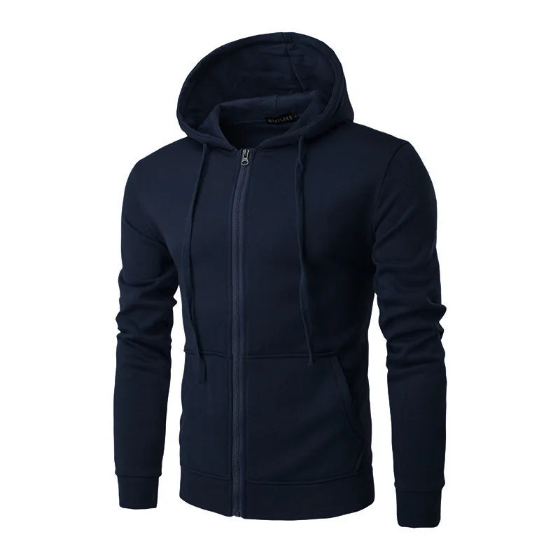 Sweat à Capuche Zippé Slim Homme