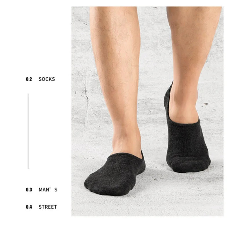 3 Pairs/Lot Plus Size EU47,48 Mens Low Cut Cotton Invisible Socks Silicone Non-slip Summer Autumn Comfort Black White Boat Socks