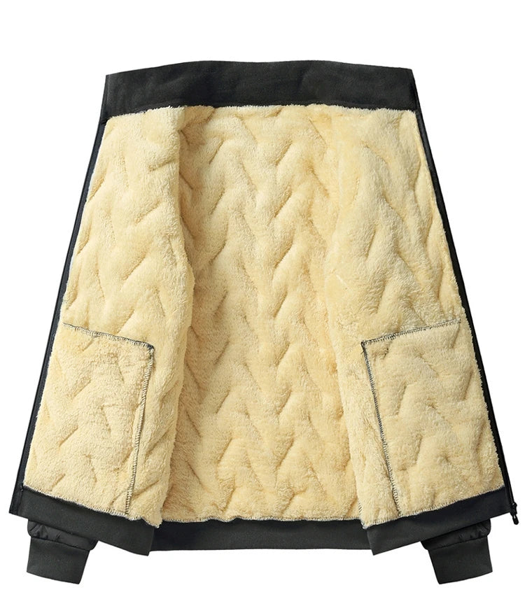 Parka Homme Laine d’Agneau – Imperméable Légère Col Montant Hiver
