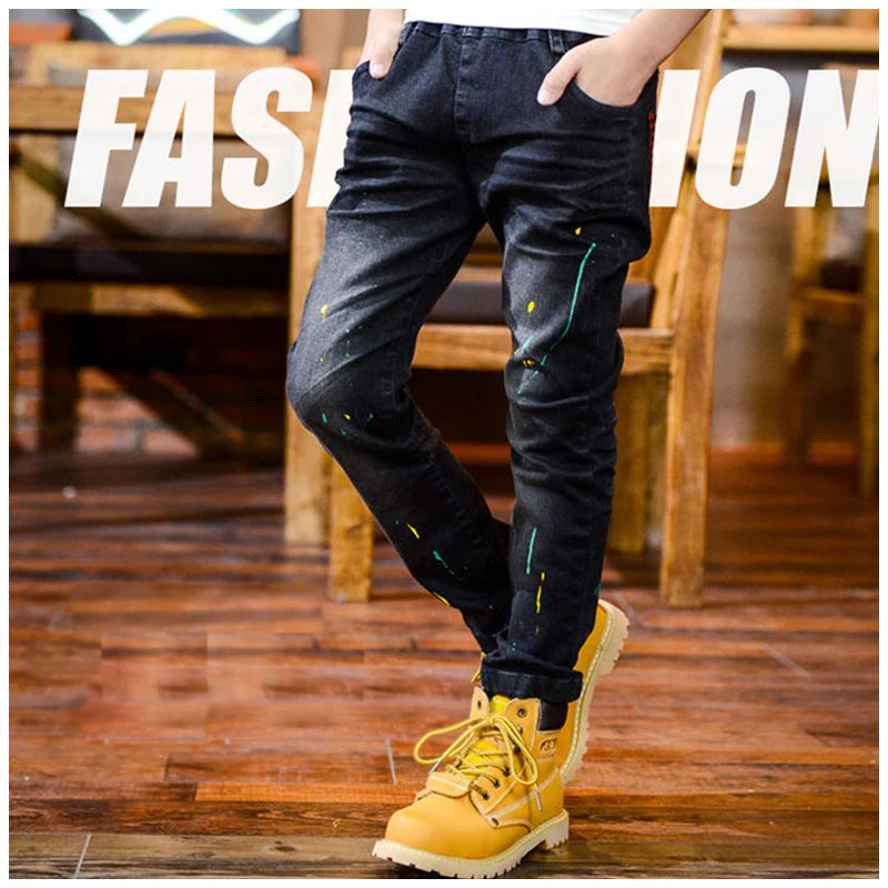 IENENS Kids Boys Clothes Jeans Pants Children Wears Denim Clothing Infant Baby Trousers Bottoms 4 5 6 7 8 9 10 11 Years