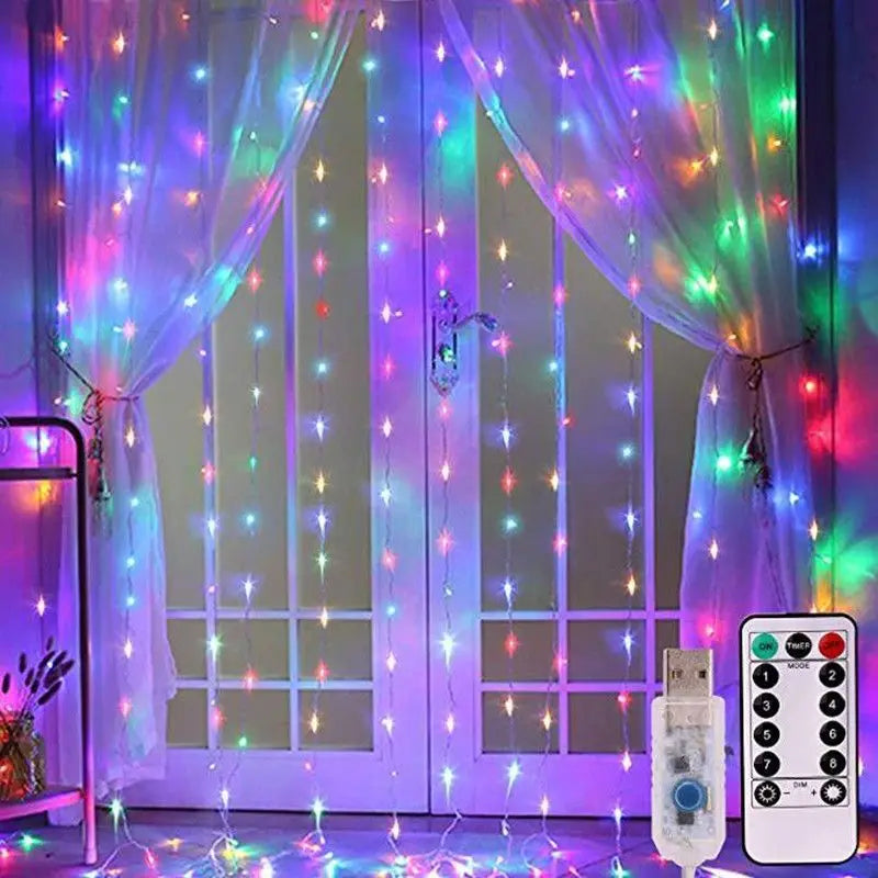 Guirlande LED Rideau 8 Modes – Télécommande