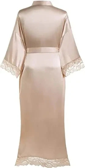 Robe de chambre femme satinée – Kimono de mariage